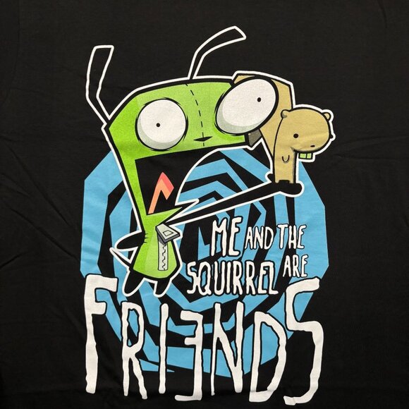 Nickelodeon Invader Zim Gir Me and The Squirrel are Friends Tee L - Picture 2 of 4
